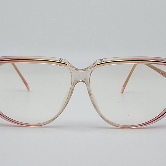 Tura Mod TL 305 PLU Crystal Pink Fade Gold Eyeglasses Frame Japan 58-11-143 main image 5